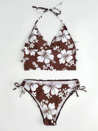 Coconut Girl Floral Bikini Swimsuit-Luxandluxy