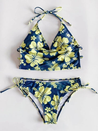 Coconut Girl Floral Bikini Swimsuit-Luxandluxy