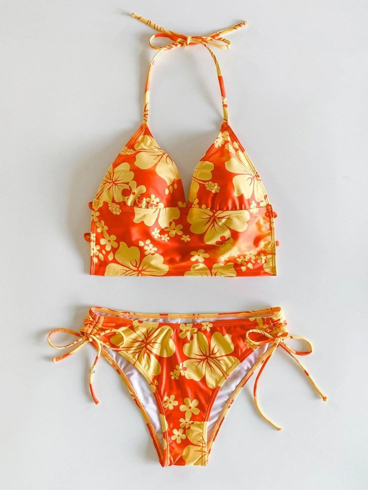 Coconut Girl Floral Bikini Swimsuit-Luxandluxy