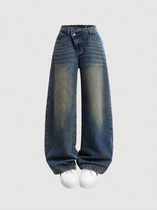 Back to School Girl Wide Leg Jeans