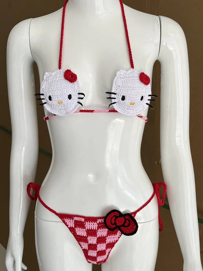 Hello Kitty Checkered Bikini-Luxandluxy