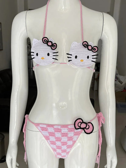 Hello Kitty Checkered Bikini-Luxandluxy