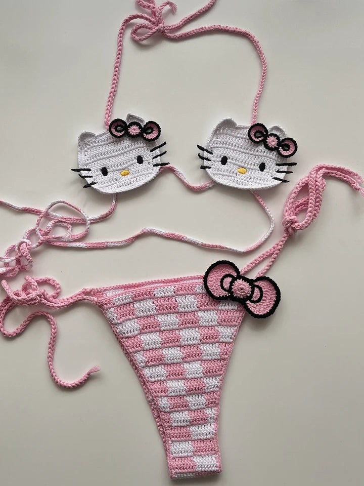 Hello Kitty Checkered Bikini-Luxandluxy