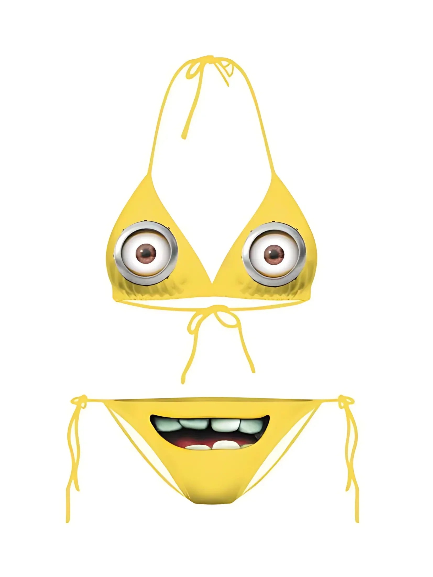 Minion Face Bikini Set-Luxandluxy